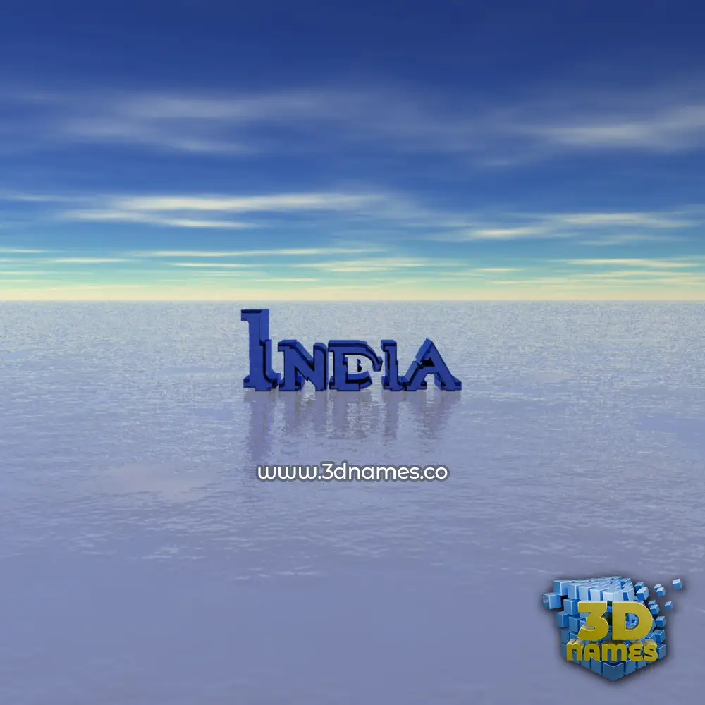 india in Horizon style - 3D name wallpaper