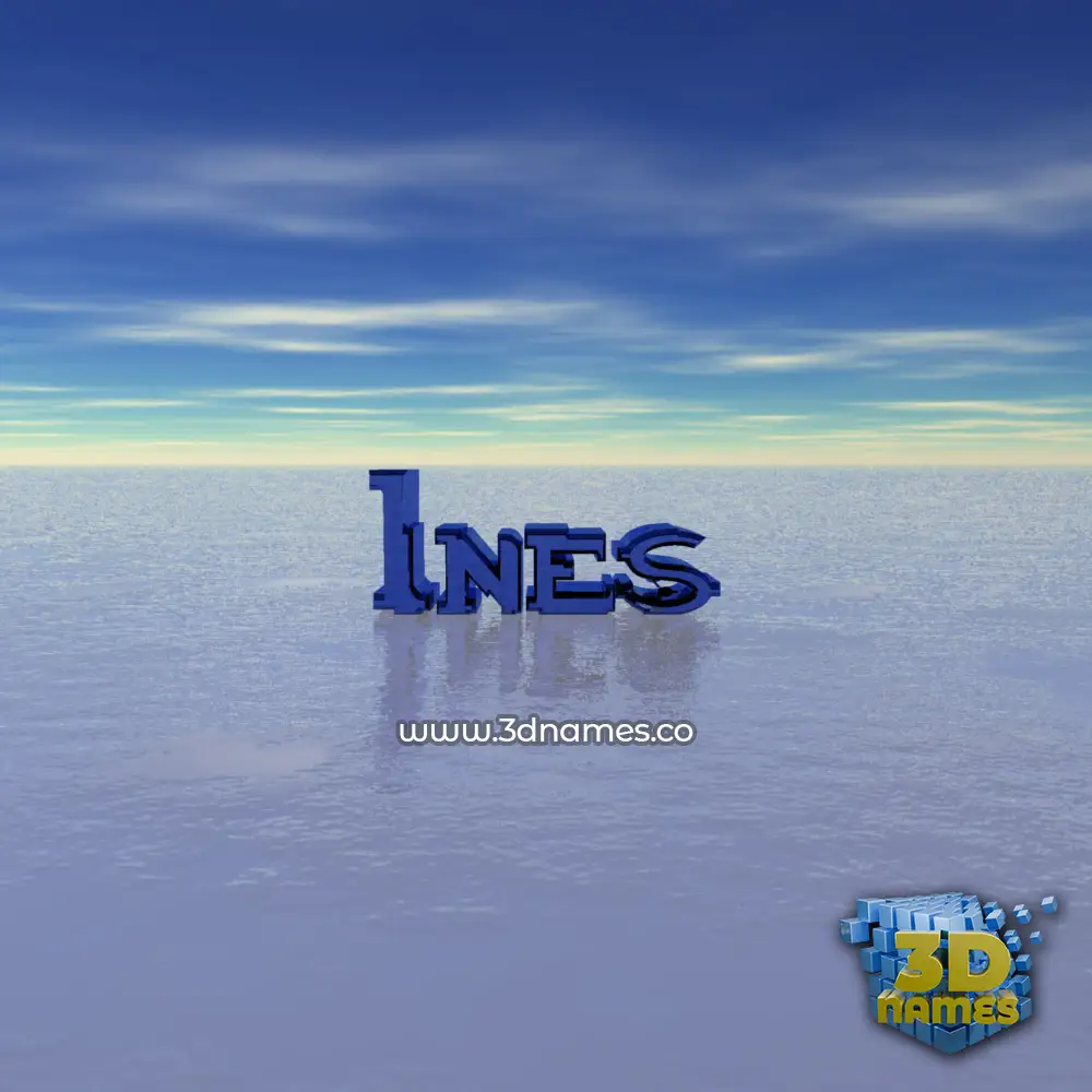 ines in Horizon style - 3D name wallpaper