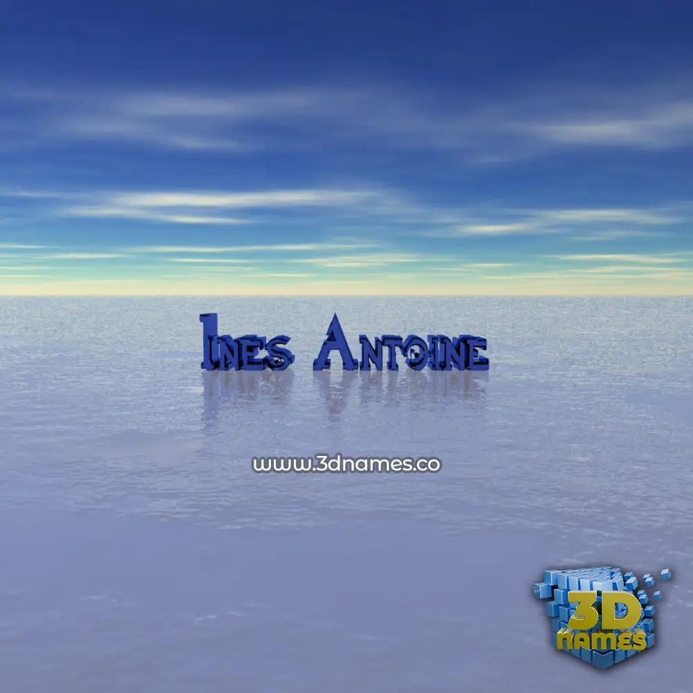 ines antoine in Horizon style - 3D name wallpaper