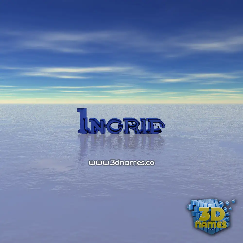 ingrid in Horizon style - 3D name wallpaper