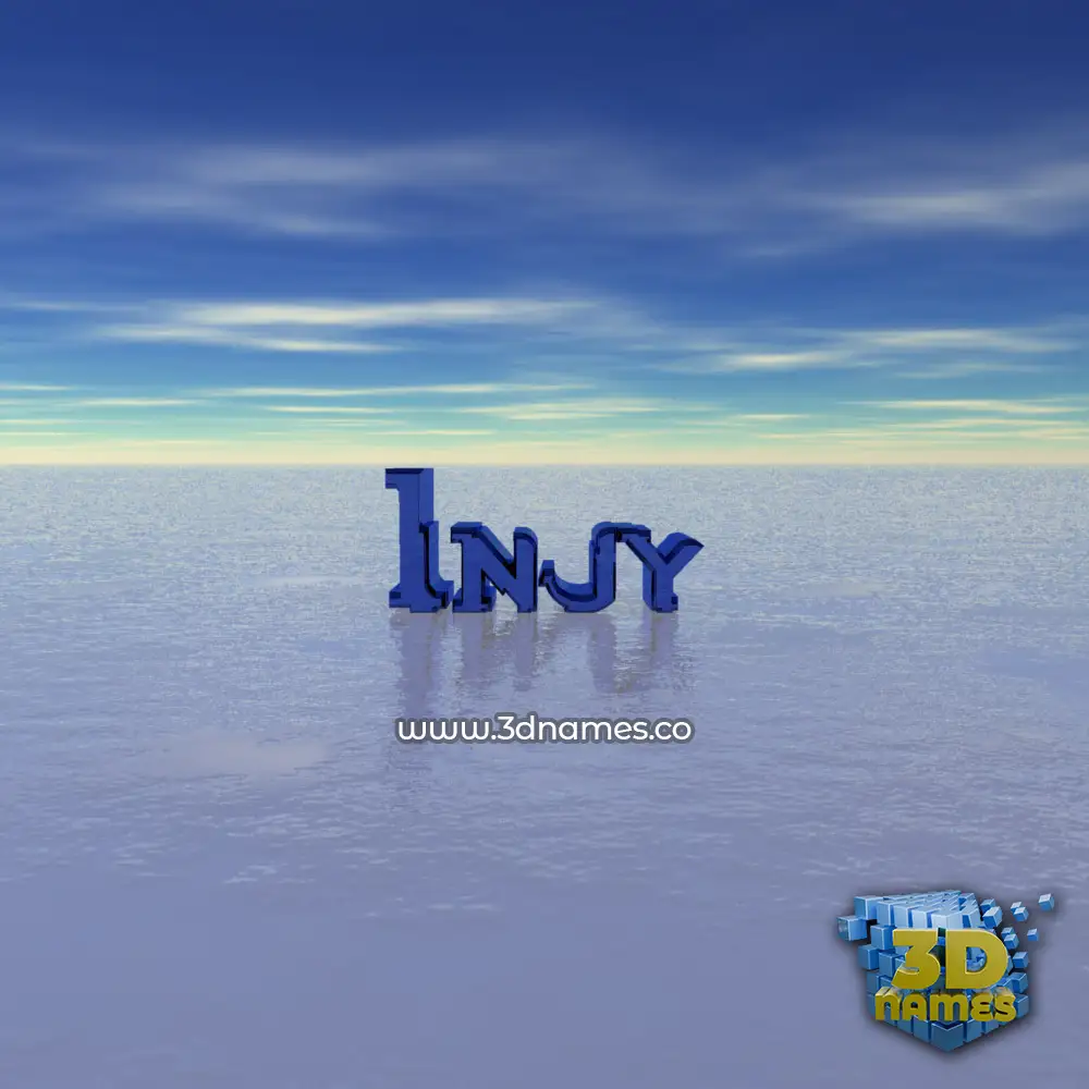 injy in Horizon style - 3D name wallpaper