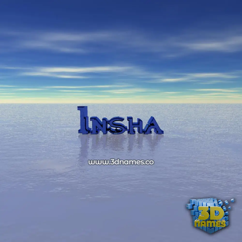 insha in Horizon style - 3D name wallpaper
