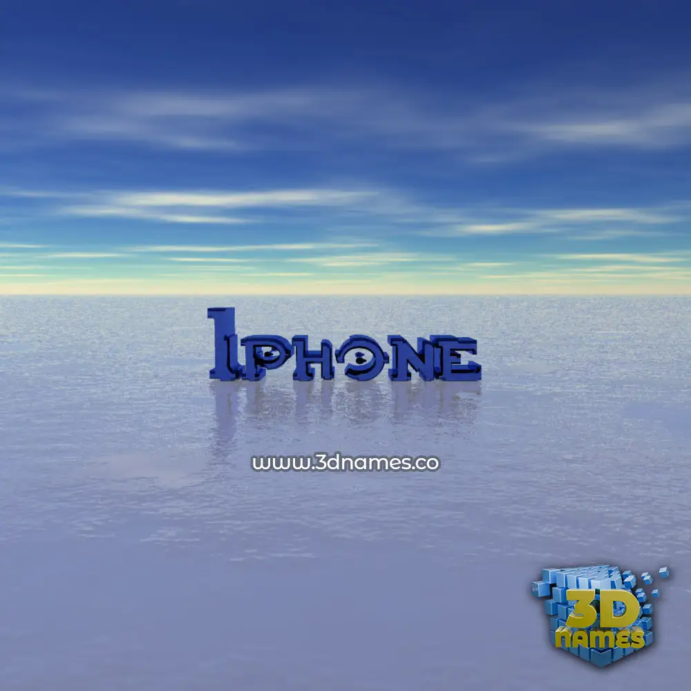 iphone in Horizon style - 3D name wallpaper