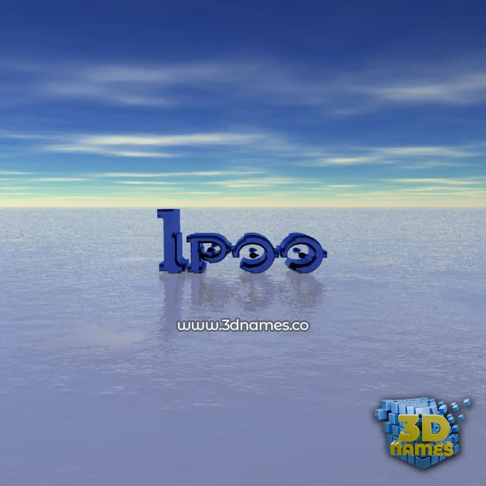 ipoo in Horizon style - 3D name wallpaper