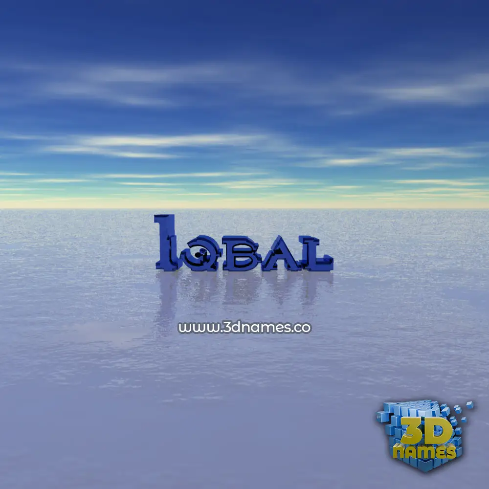 iqbal in Horizon style - 3D name wallpaper