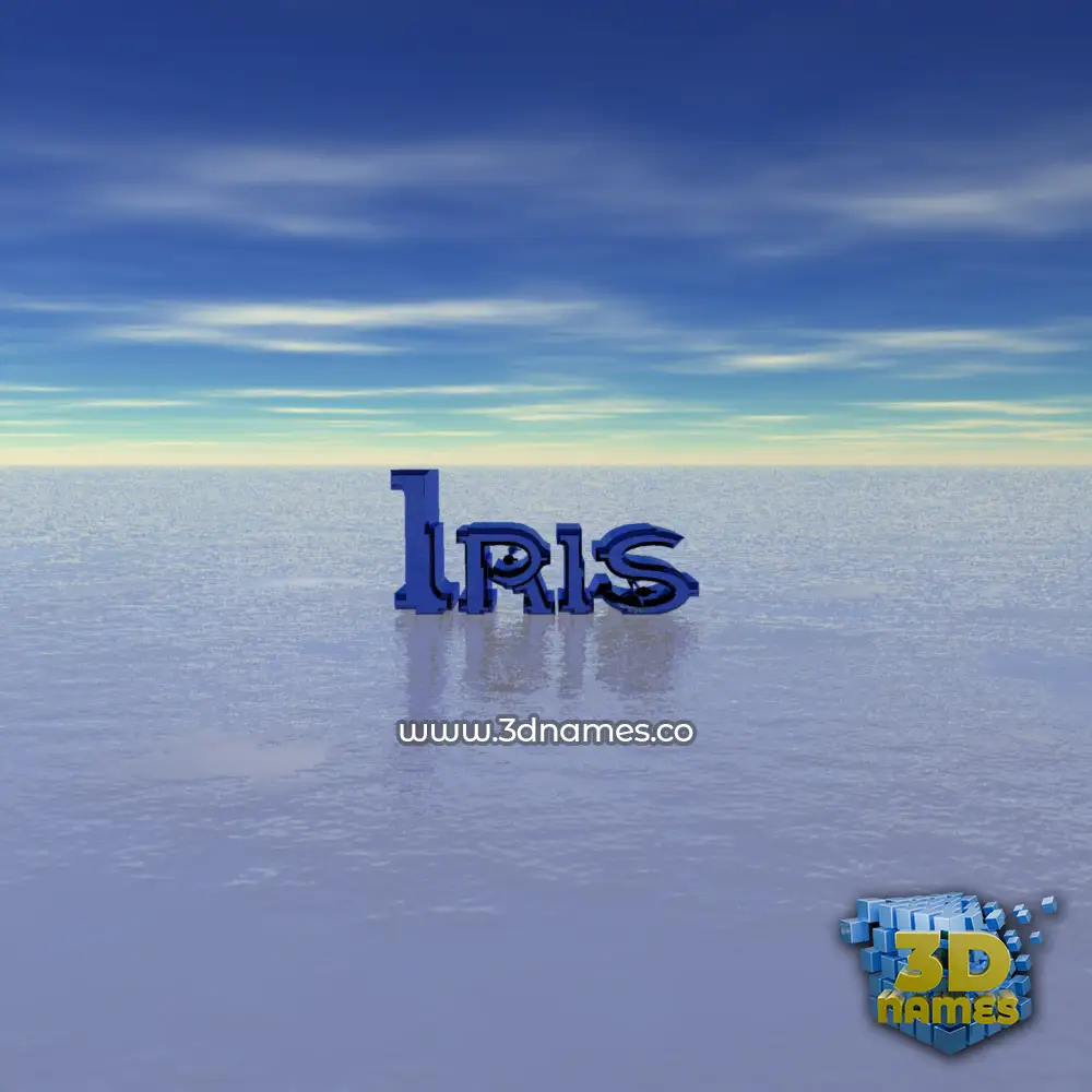 iris in Horizon style - 3D name wallpaper