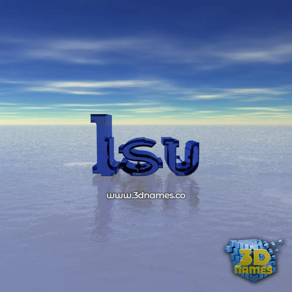 isu in Horizon style - 3D name wallpaper