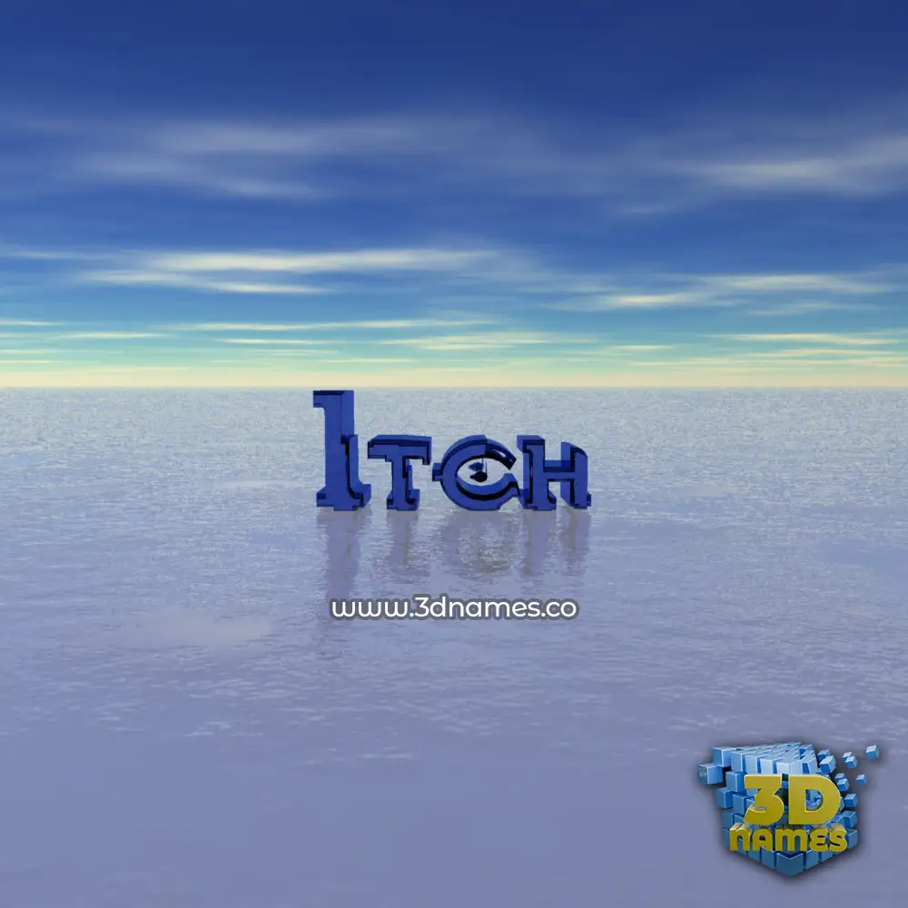 itch in Horizon style - 3D name wallpaper