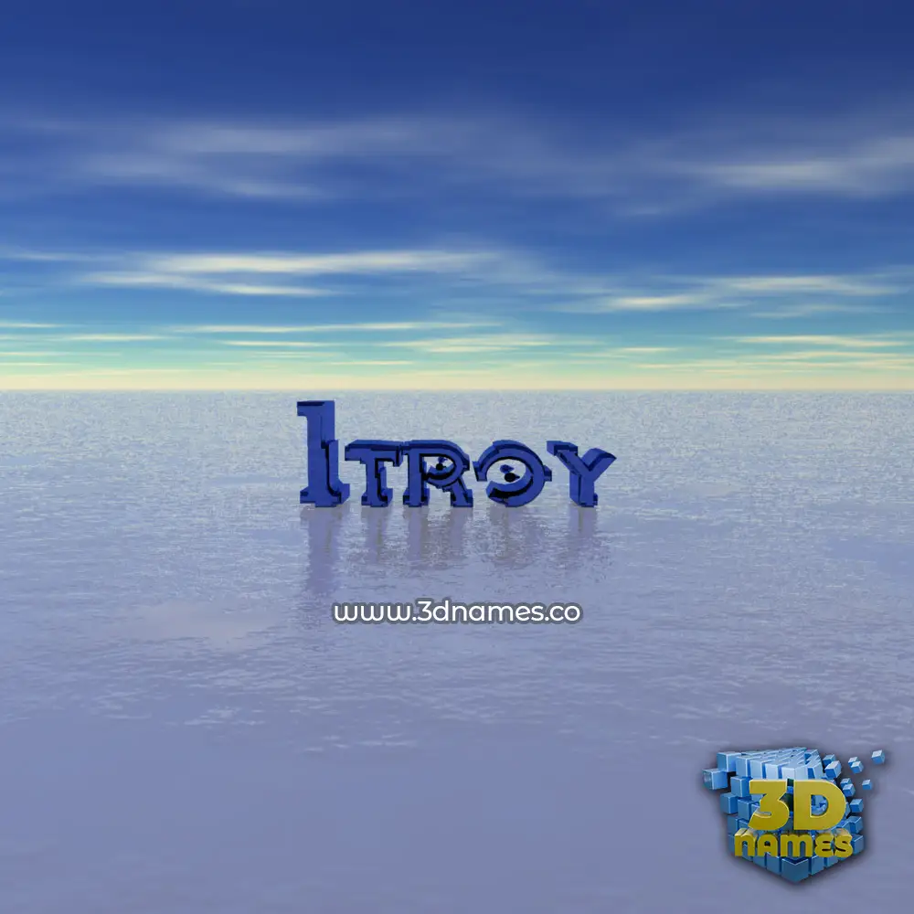itroy in Horizon style - 3D name wallpaper