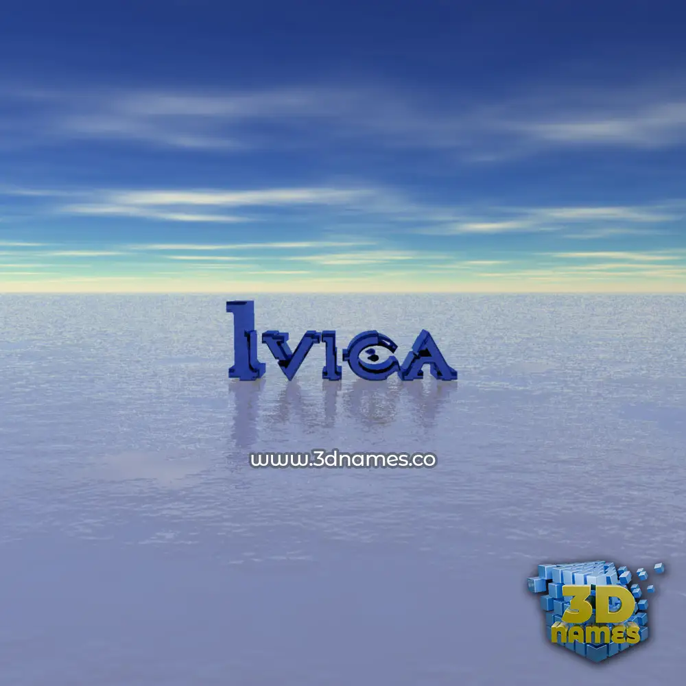 ivica in Horizon style - 3D name wallpaper