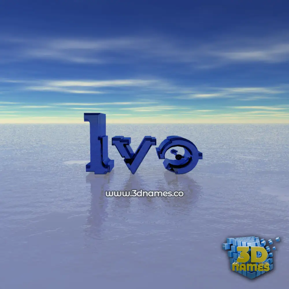 ivo in Horizon style - 3D name wallpaper