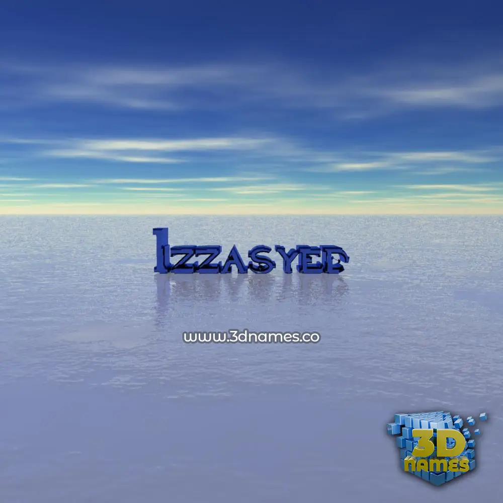 izzasyed in Horizon style - 3D name wallpaper