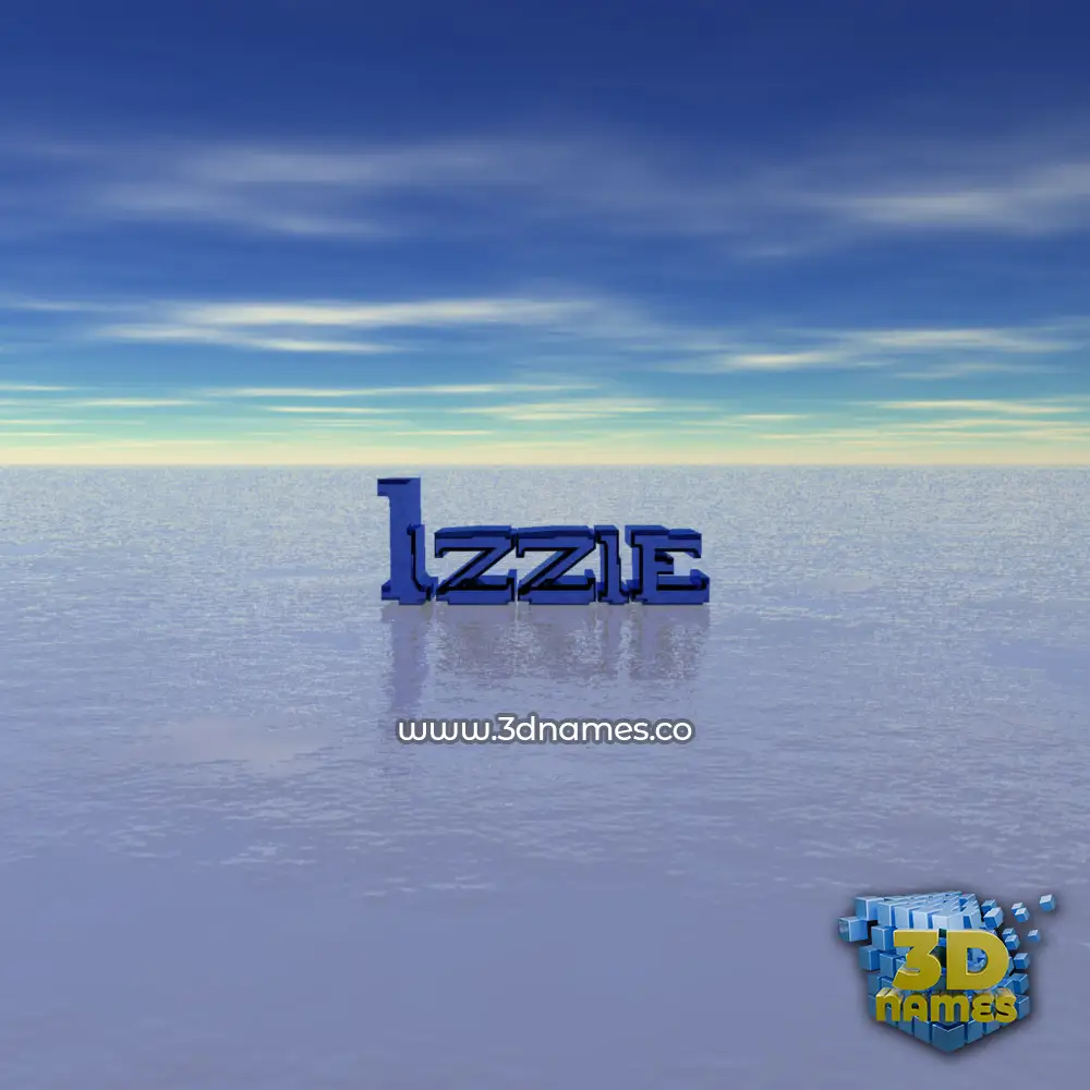 izzie in Horizon style - 3D name wallpaper