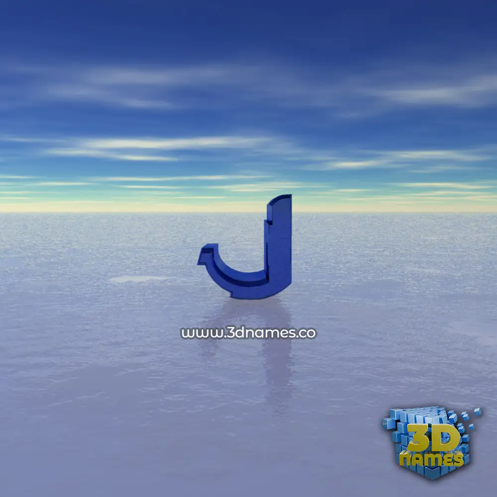 j in Horizon style - 3D name wallpaper