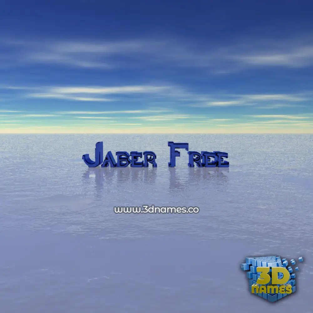 jaber free in Horizon style - 3D name wallpaper