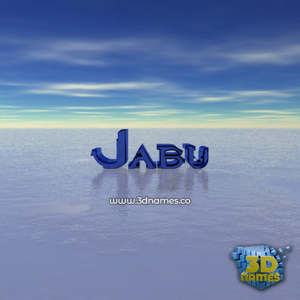 jabu in Horizon style - 3D name wallpaper