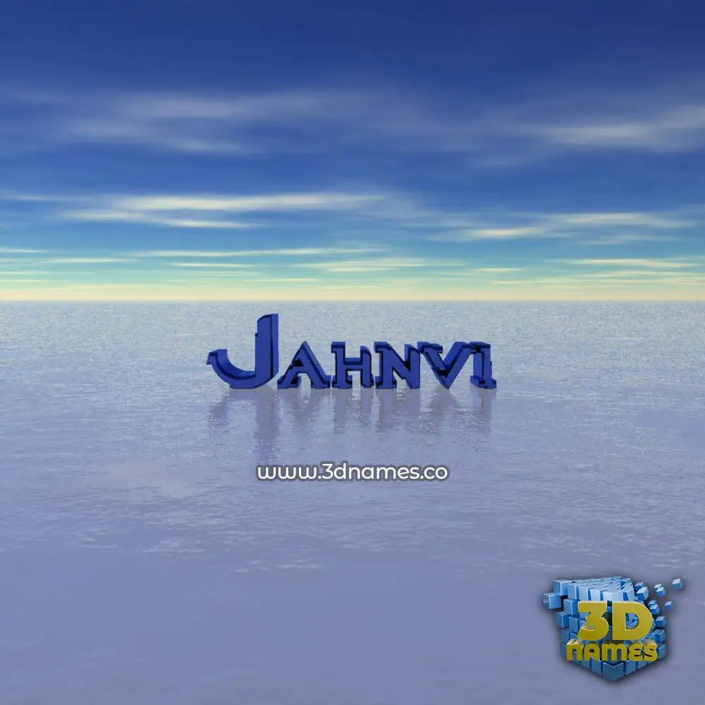 jahnvi in Horizon style - 3D name wallpaper