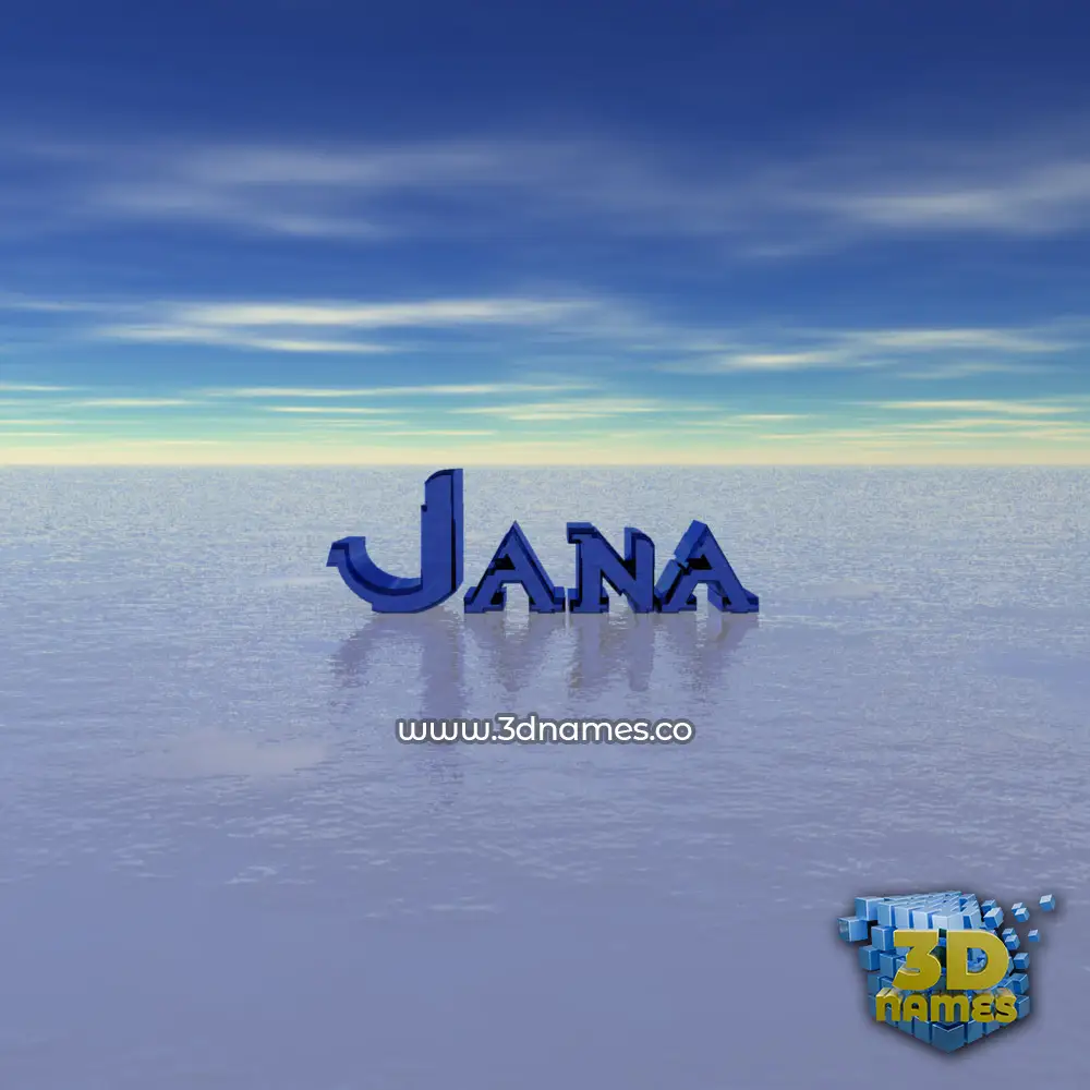 jana in Horizon style - 3D name wallpaper
