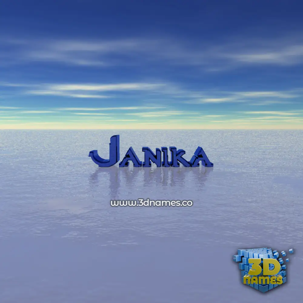 janika in Horizon style - 3D name wallpaper