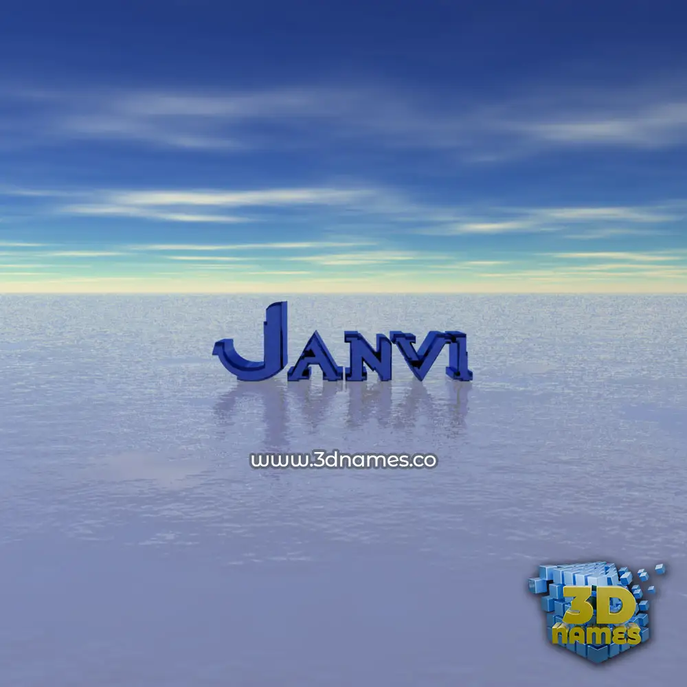 janvi in Horizon style - 3D name wallpaper