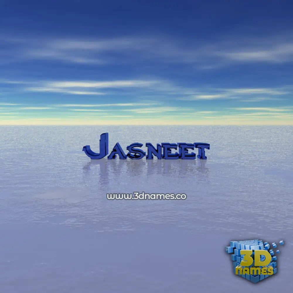 jasneet in Horizon style - 3D name wallpaper