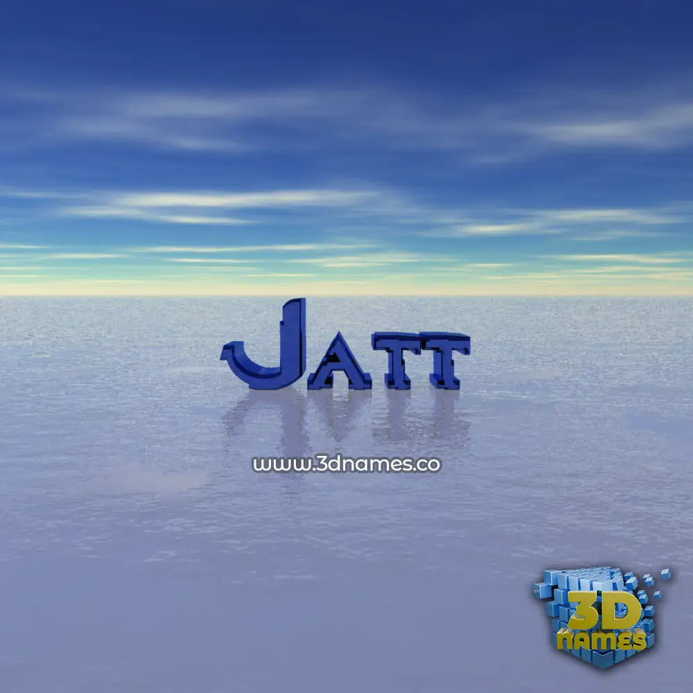 jatt in Horizon style - 3D name wallpaper