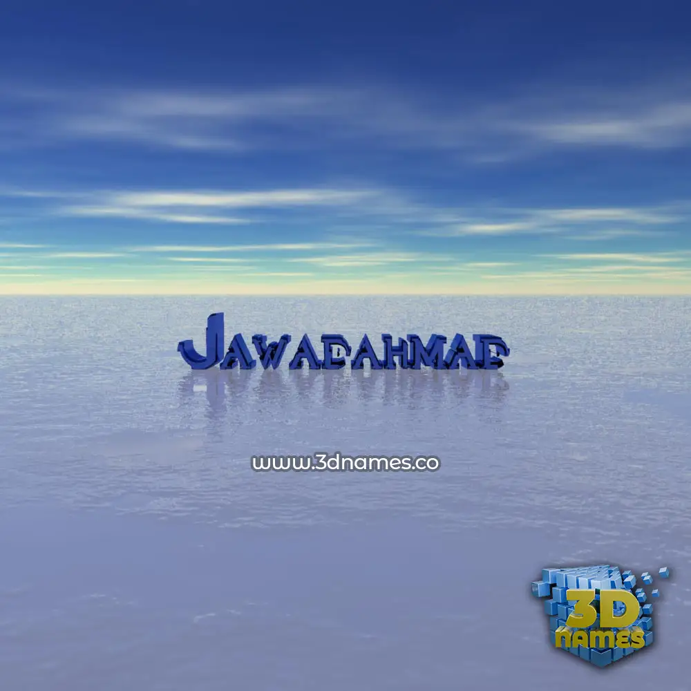 jawadahmad in Horizon style - 3D name wallpaper
