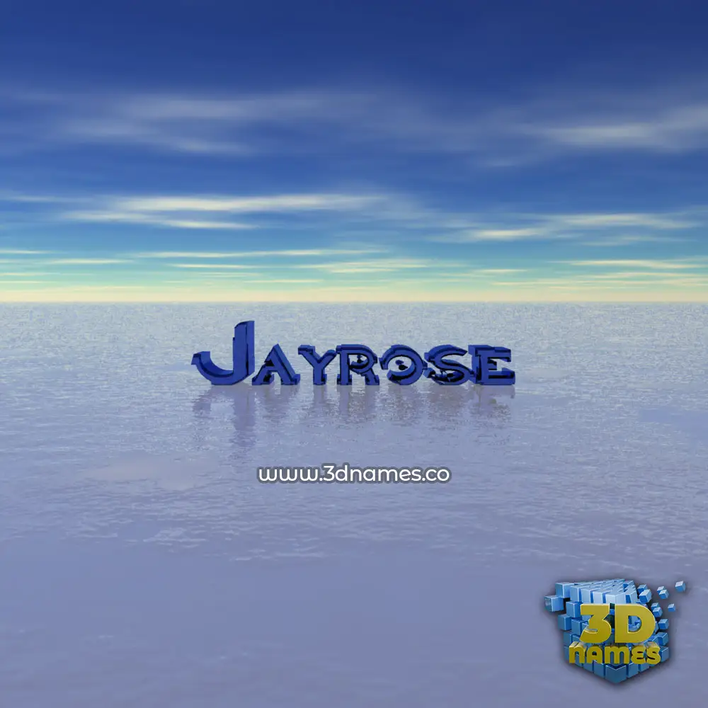 jayrose in Horizon style - 3D name wallpaper