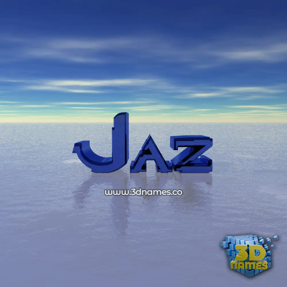 jaz in Horizon style - 3D name wallpaper
