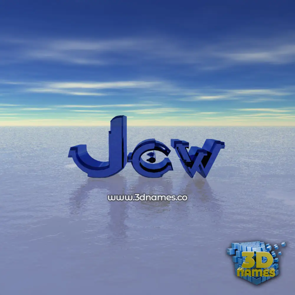 jcw in Horizon style - 3D name wallpaper