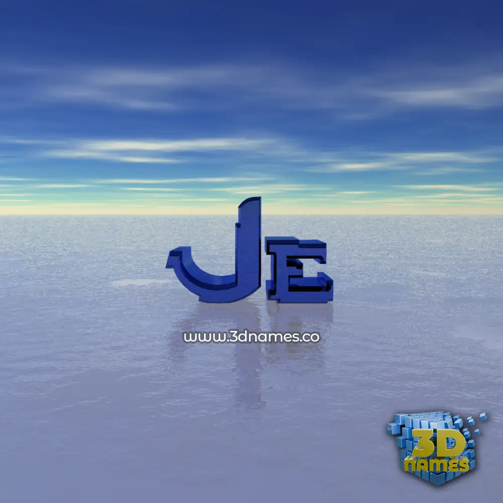 je in Horizon style - 3D name wallpaper