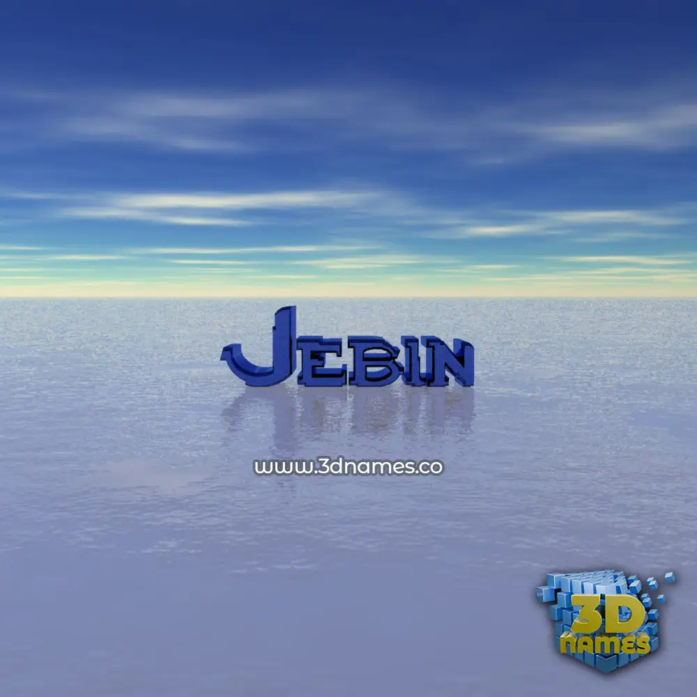 jebin in Horizon style - 3D name wallpaper