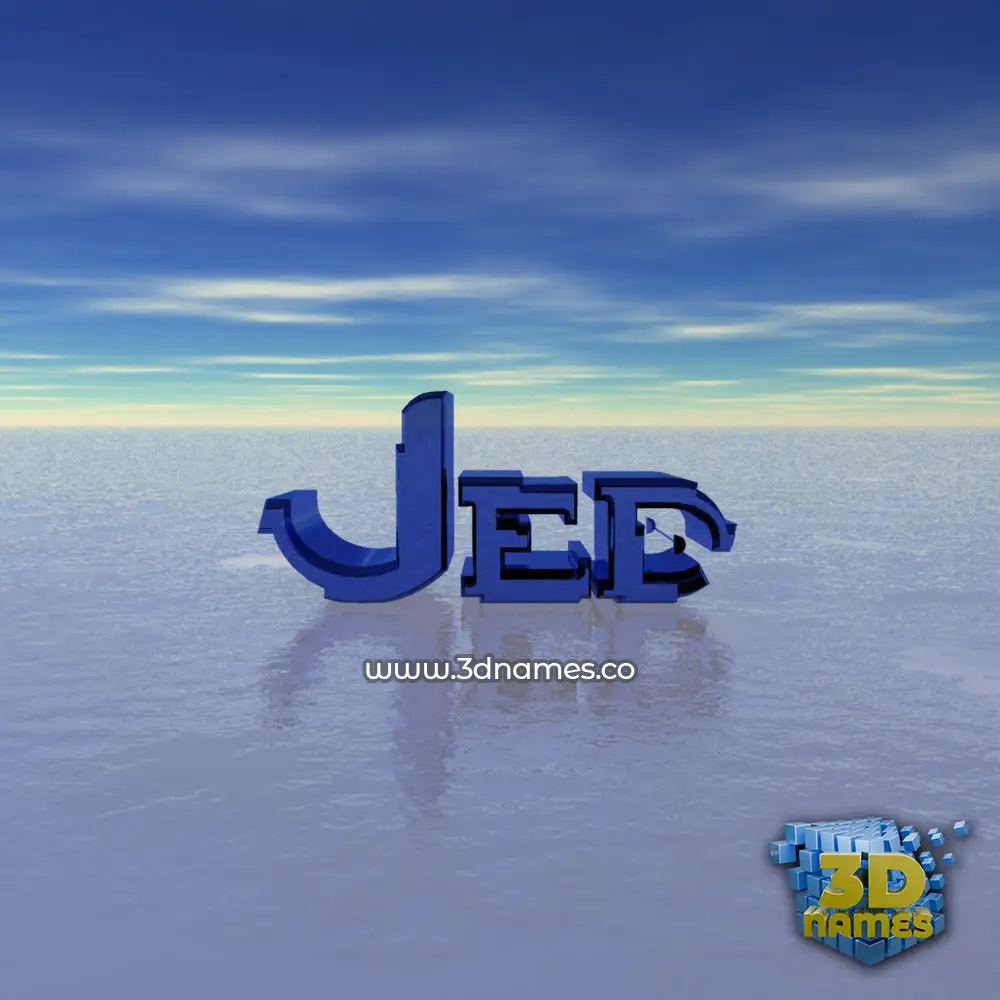 jed in Horizon style - 3D name wallpaper