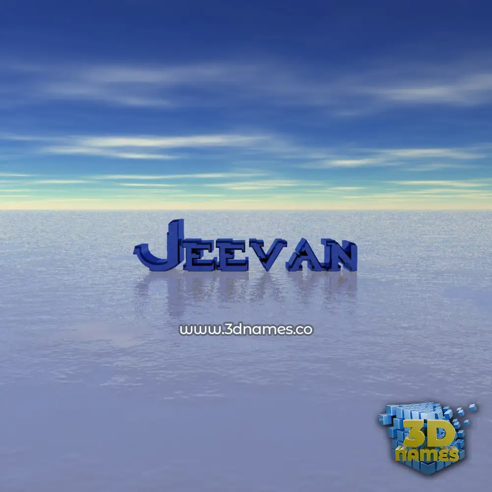 jeevan in Horizon style - 3D name wallpaper