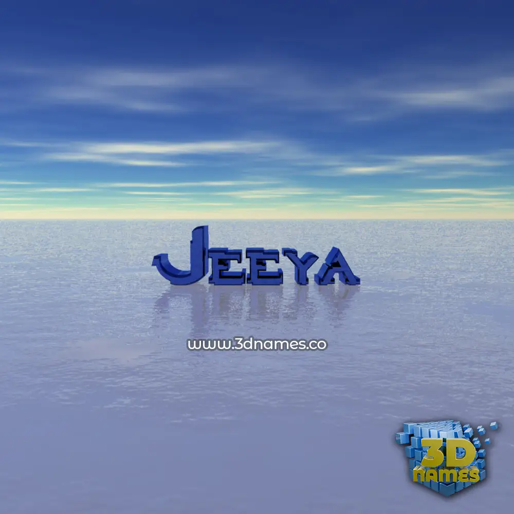 jeeya in Horizon style - 3D name wallpaper