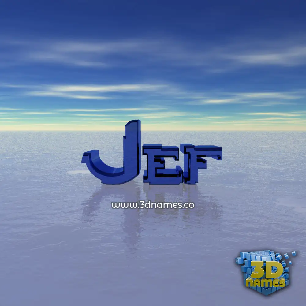 jef in Horizon style - 3D name wallpaper