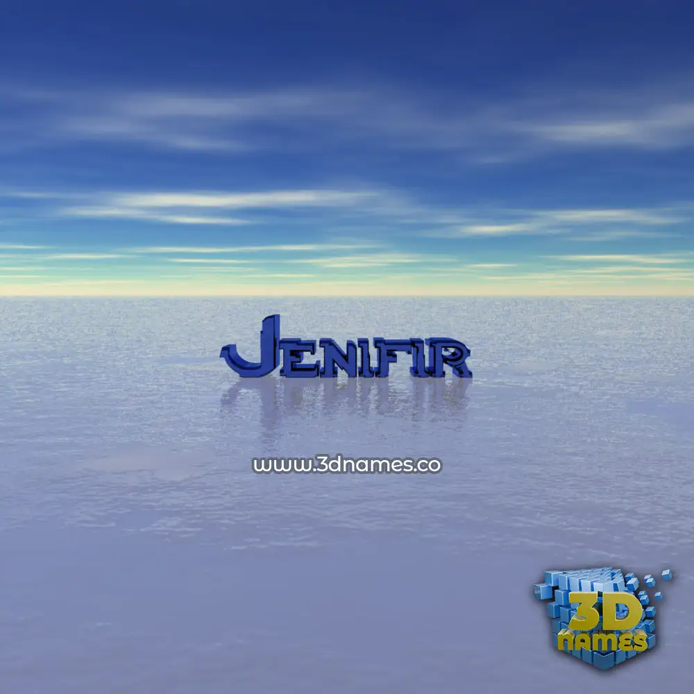 jenifir in Horizon style - 3D name wallpaper