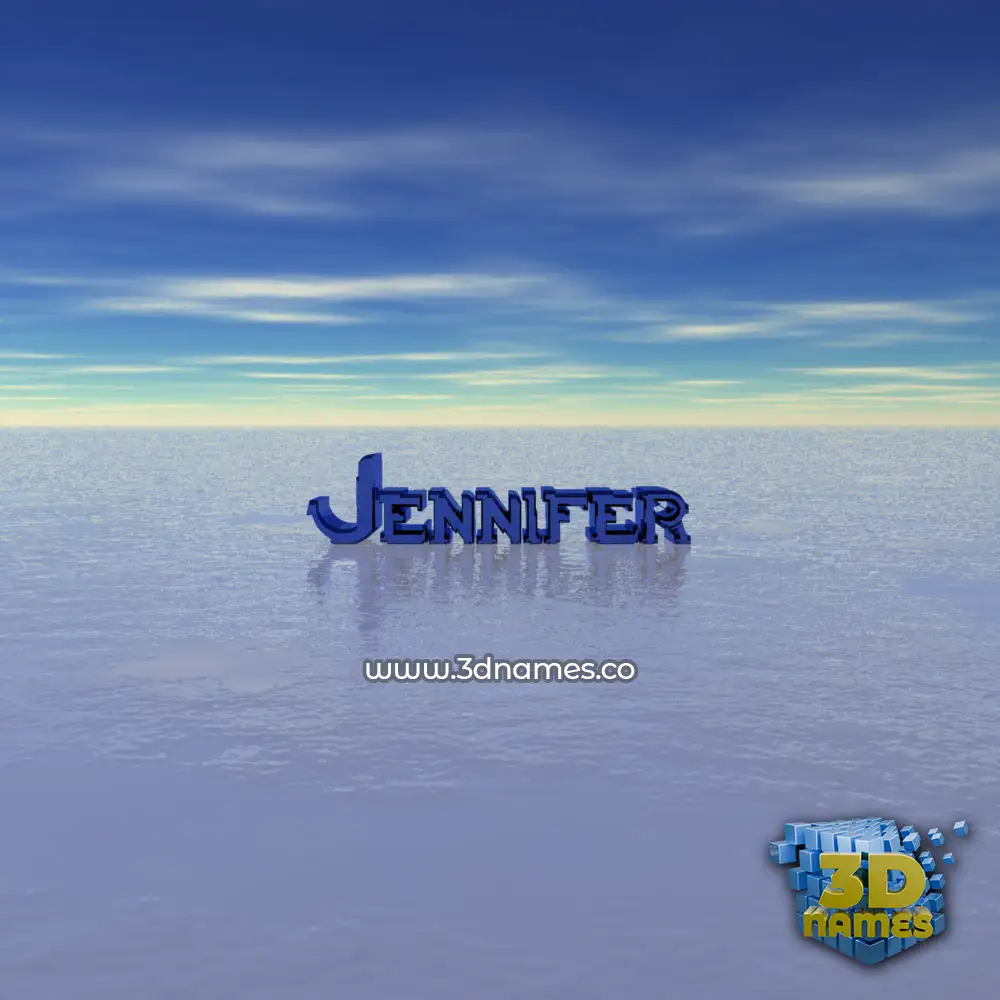 jennifer in Horizon style - 3D name wallpaper