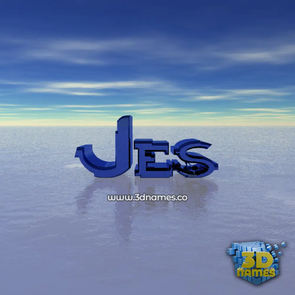 jes in Horizon style - 3D name wallpaper