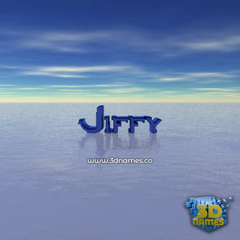 jiffy in Horizon style - 3D name wallpaper