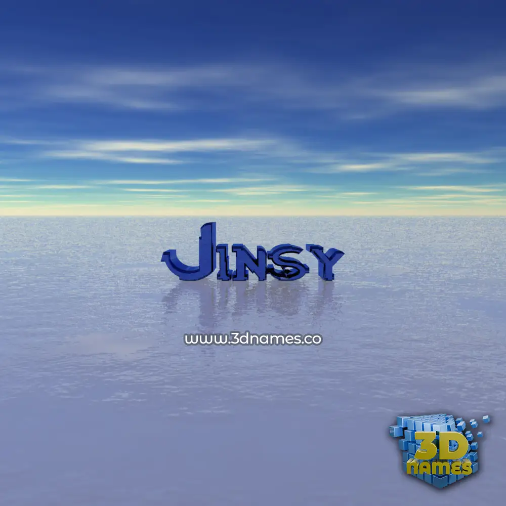 jinsy in Horizon style - 3D name wallpaper
