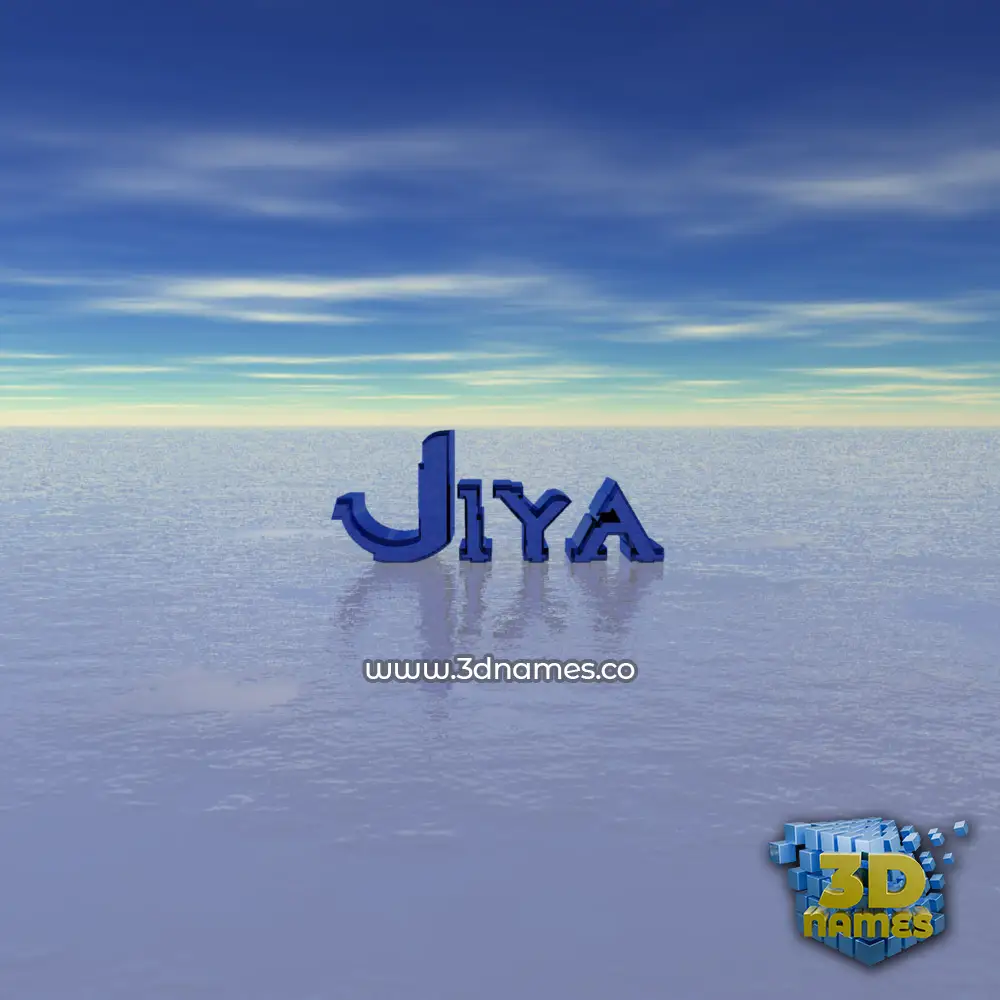 jiya in Horizon style - 3D name wallpaper