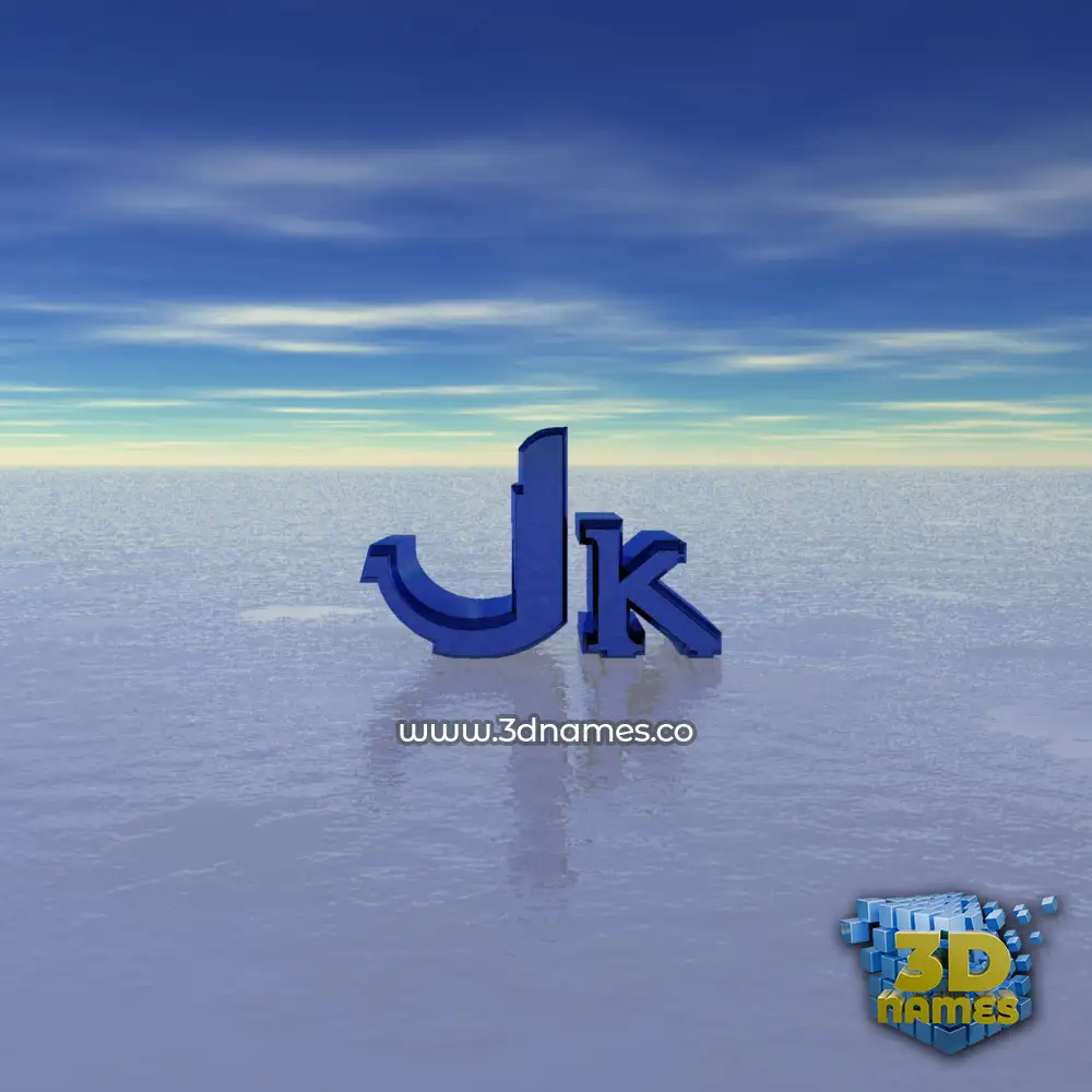 jk in Horizon style - 3D name wallpaper