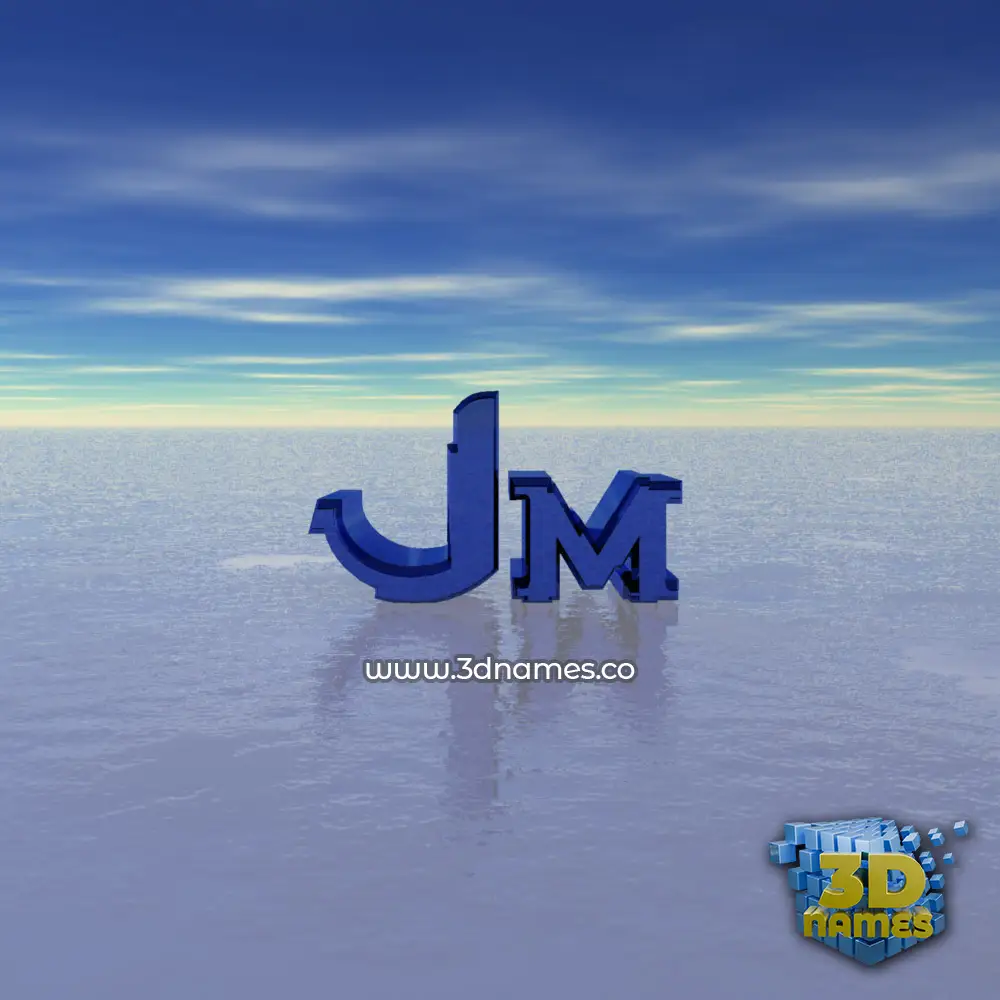 jm in Horizon style - 3D name wallpaper