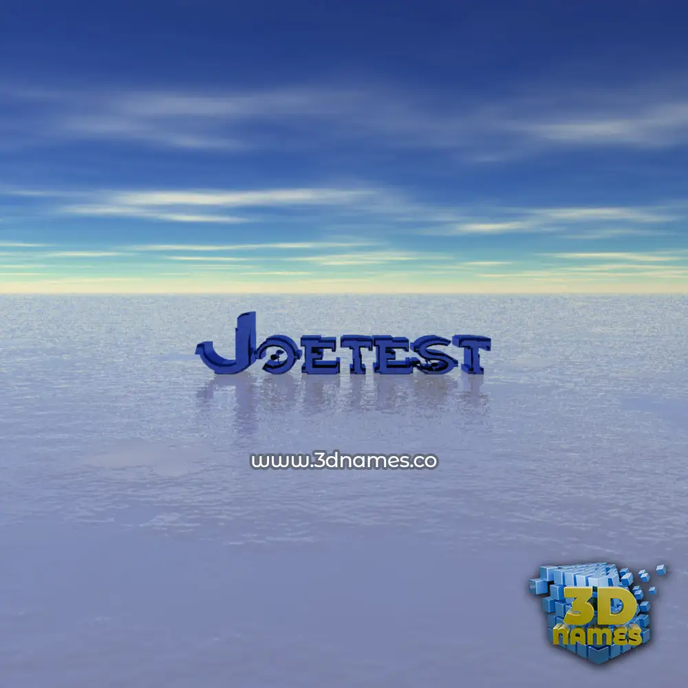 joetest in Horizon style - 3D name wallpaper