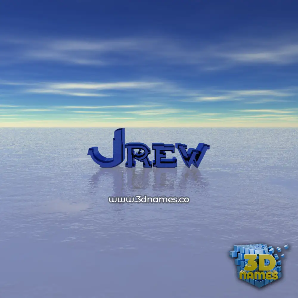 jrew in Horizon style - 3D name wallpaper