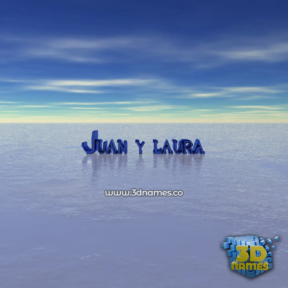 juan y laura in Horizon style - 3D name wallpaper