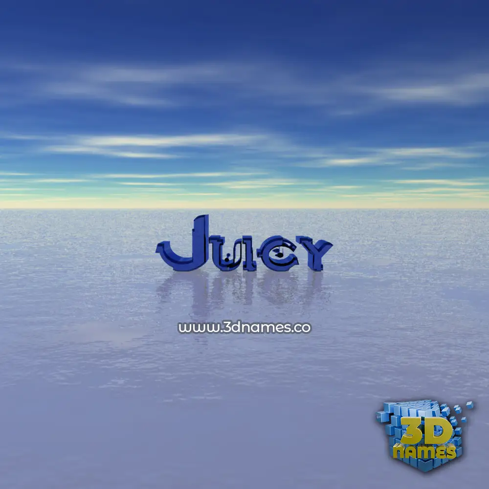 juicy in Horizon style - 3D name wallpaper