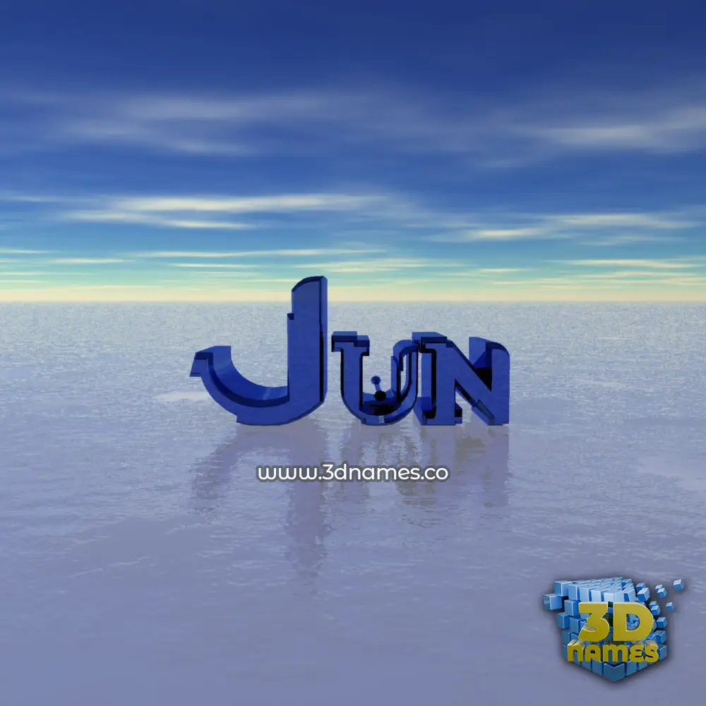 jun in Horizon style - 3D name wallpaper