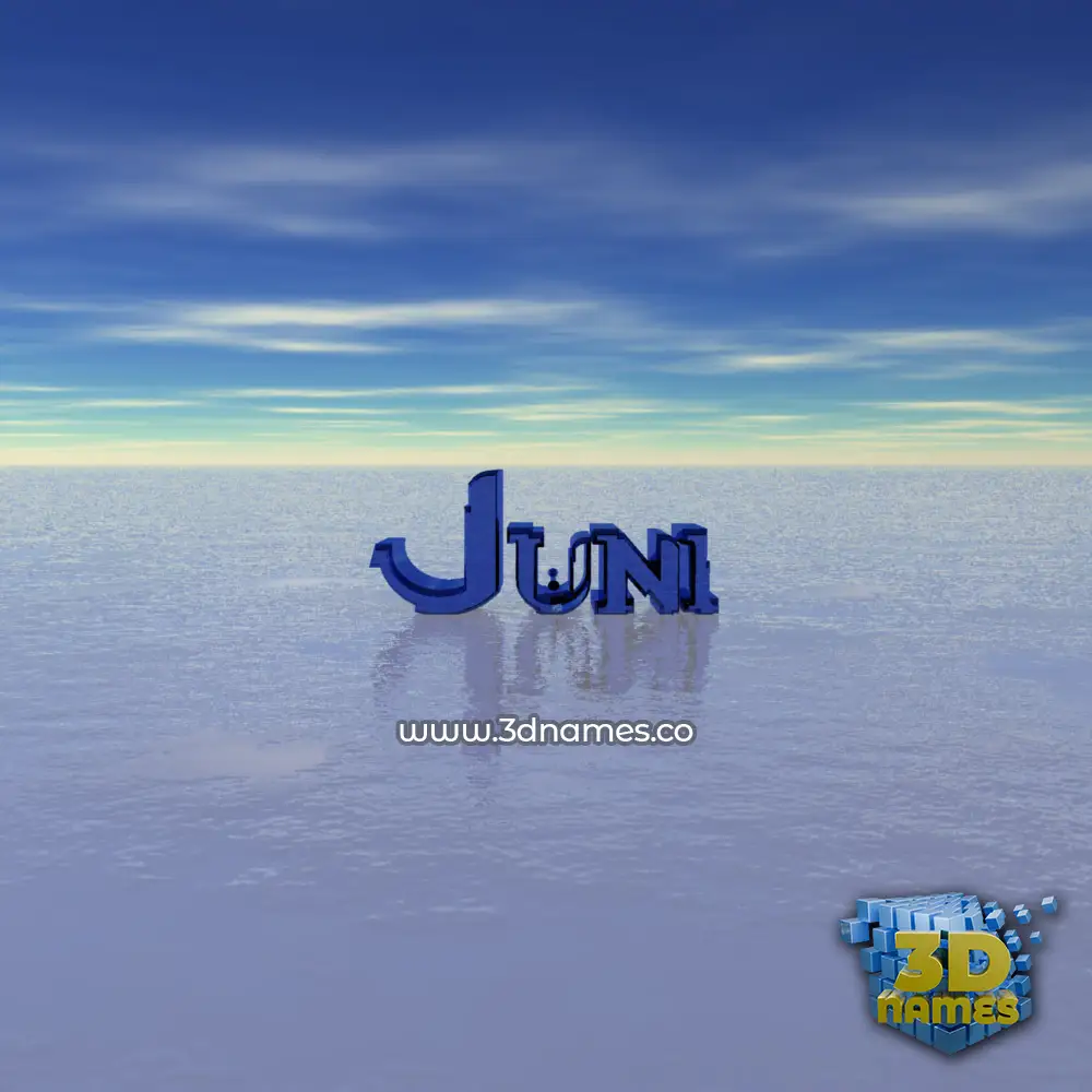 juni in Horizon style - 3D name wallpaper
